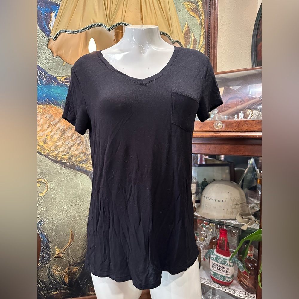 RUC For The Republic Black Short Sleeve V-Neck T-Shirt